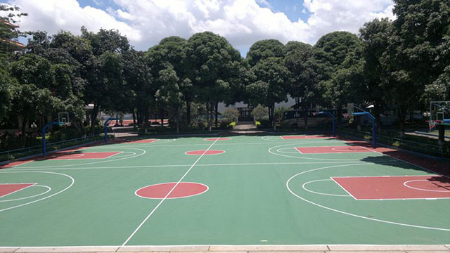 硅PU籃球場(chǎng) 硅PU籃球場(chǎng)